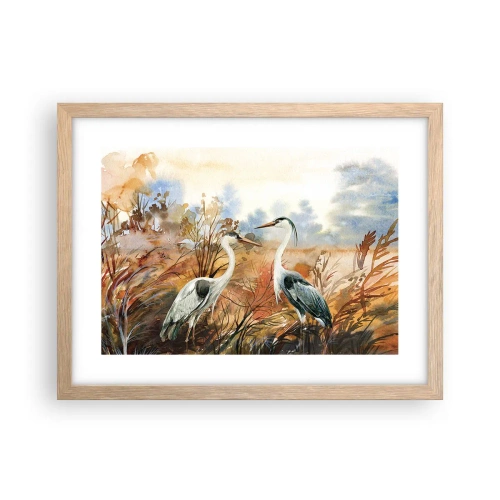 Póster en marco roble claro - ¿A dónde nos dirigimos en otoño? - 40x30 cm