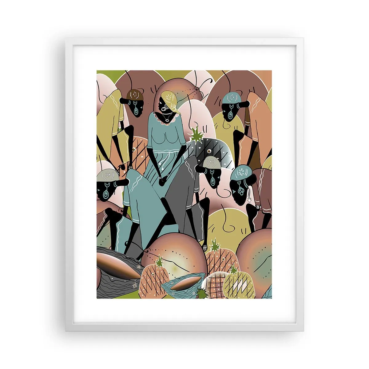 Póster en marco blanco - Se avecina una gran celebración - 40x50 cm