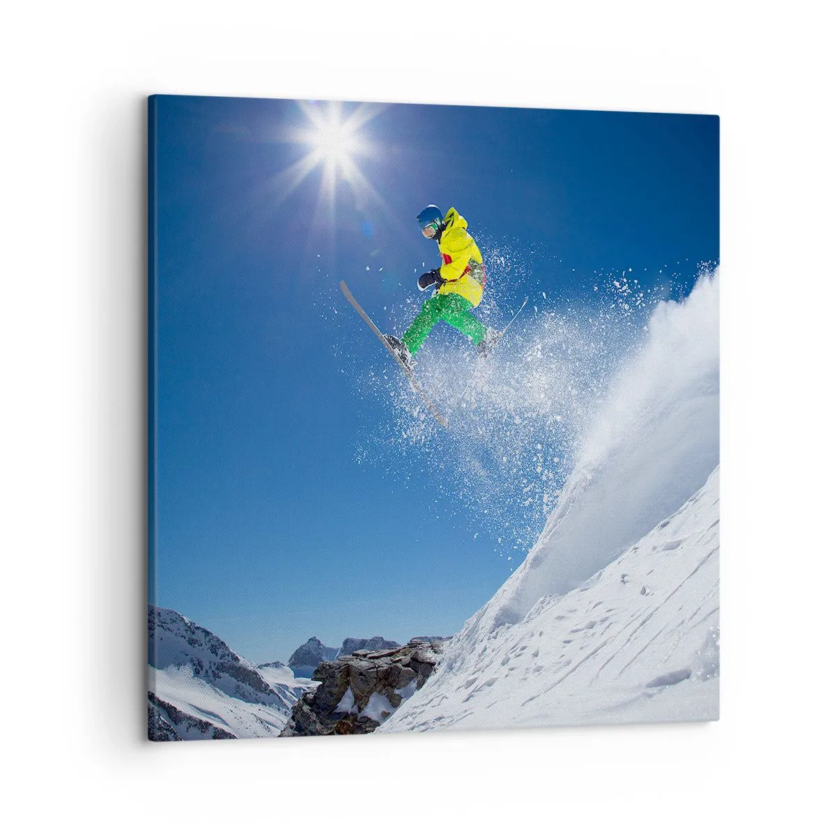 Cuadro sobre lienzo - Impresión de Imagen - Bailando con las montañas - 50x50 cm