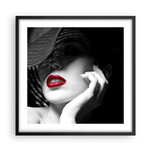 Póster en marco negro - Estudio en escarlata - 50x50 cm