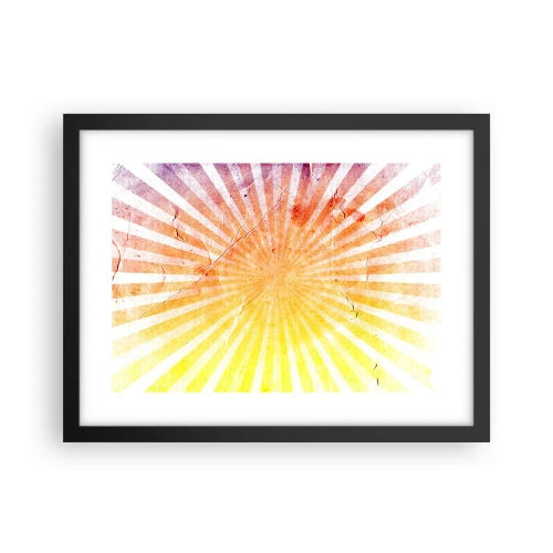 Póster en marco negro - Renacer del sol - 40x30 cm