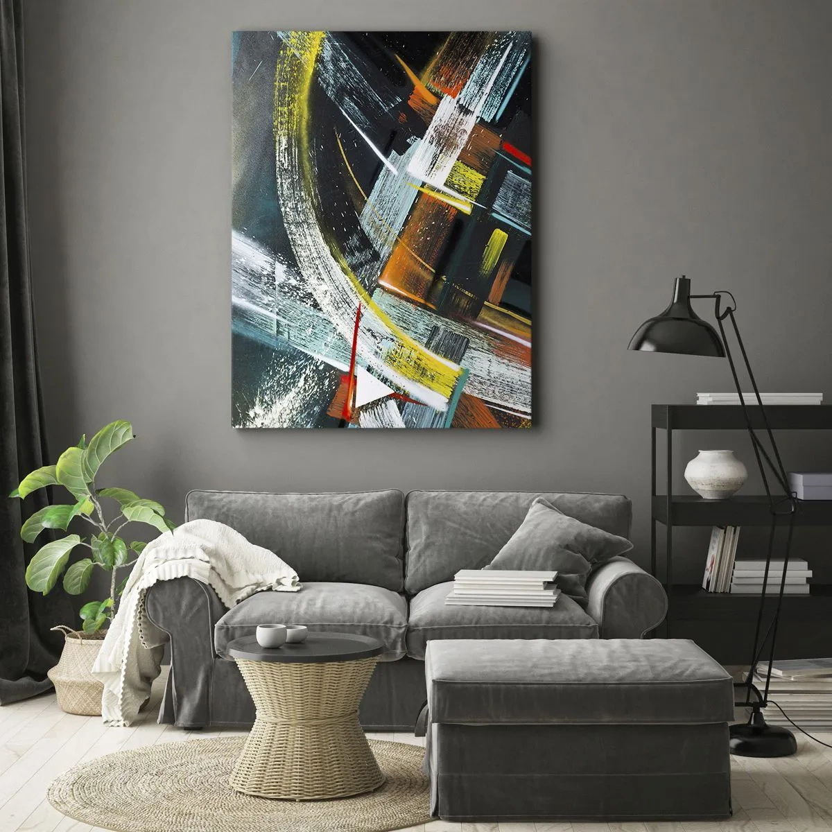 Cuadro sobre lienzo - Impresión de Imagen - La energía del movimiento - 45x80 cm