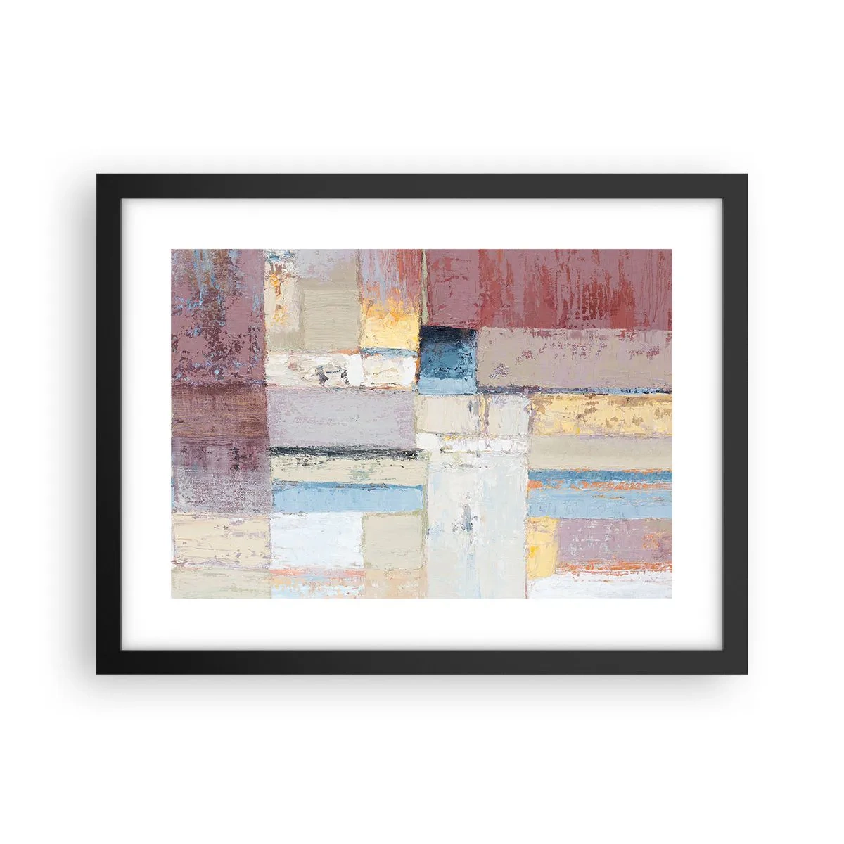 Póster en marco negro - La tranquilidad de la geometría - 40x30 cm