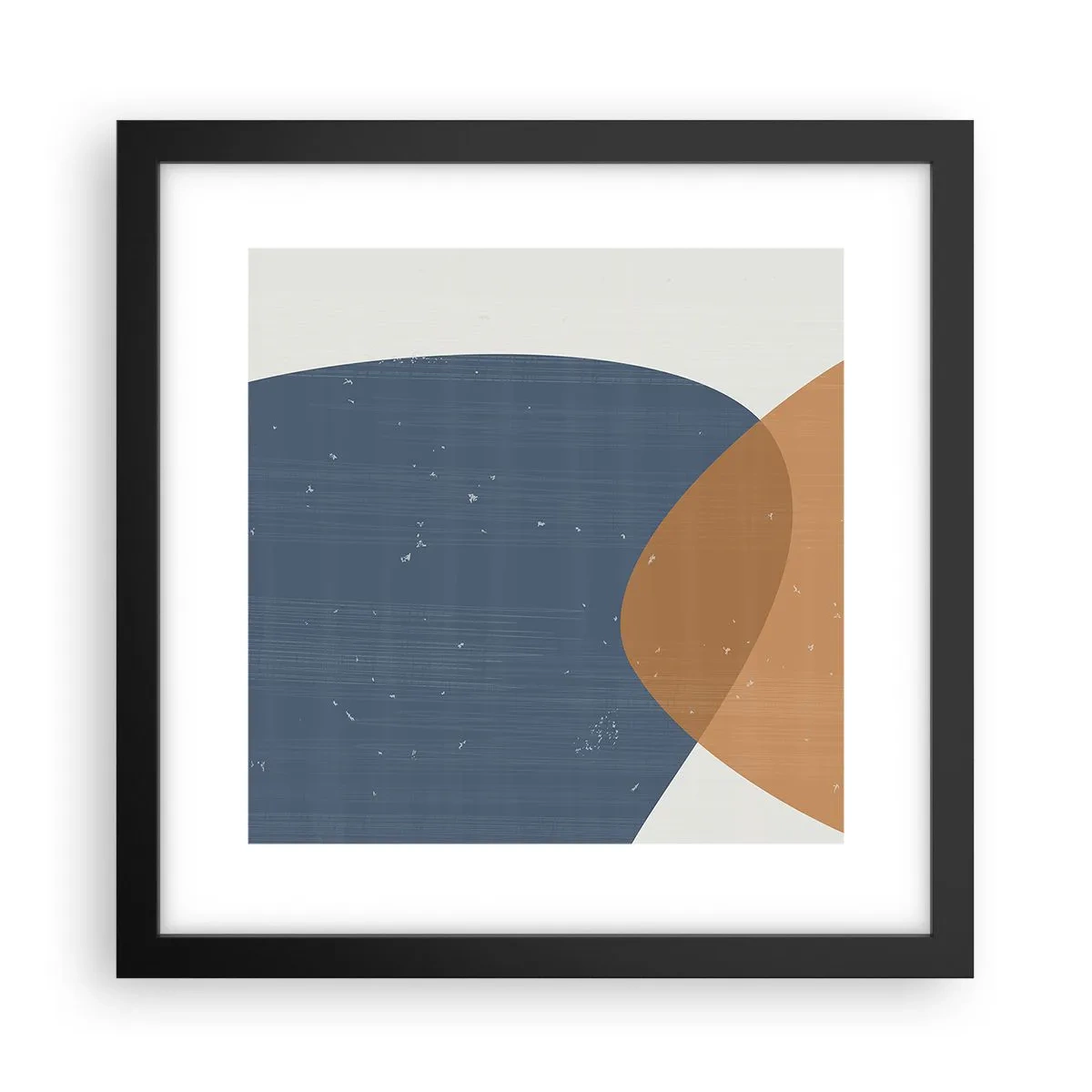 Póster en marco negro - Óvalos e influencias - 30x30 cm