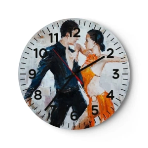 Reloj de pared - Reloj de vidrio - Dirty dancing - 40x40 cm