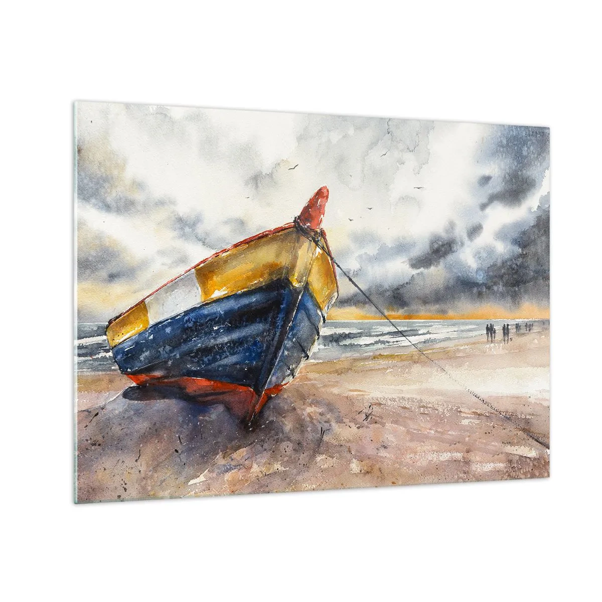 Cuadro sobre vidrio - Impresiones sobre Vidrio - Descansando en la orilla - 70x50 cm