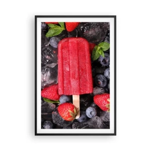 Póster en marco negro - El sabor del verano caluroso - 61x91 cm