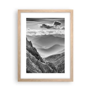 Póster en marco roble claro - Hasta el horizonte - 30x40 cm