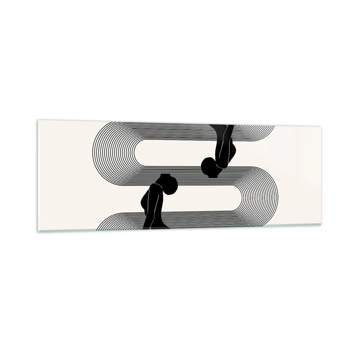 Cuadro sobre vidrio - Impresiones sobre Vidrio - Simetría sensual - 90x30 cm