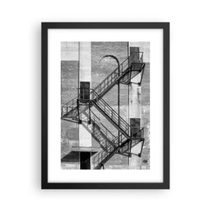 Póster en marco negro - Estilo industrial - 30x40 cm