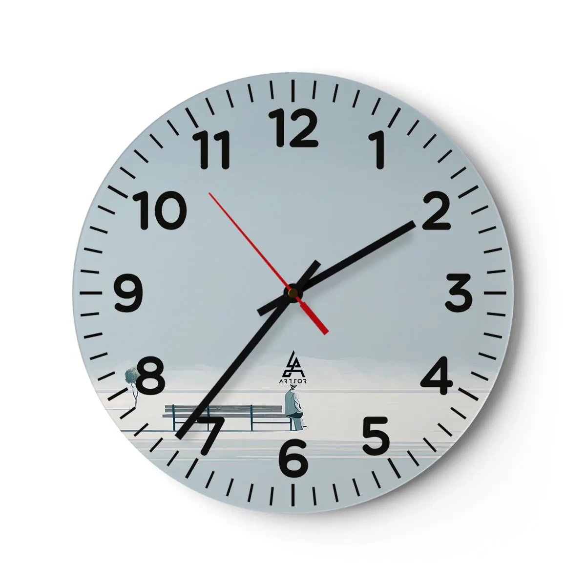 Reloj de pared - Reloj de vidrio - Sí, estoy esperando - 30x30 cm