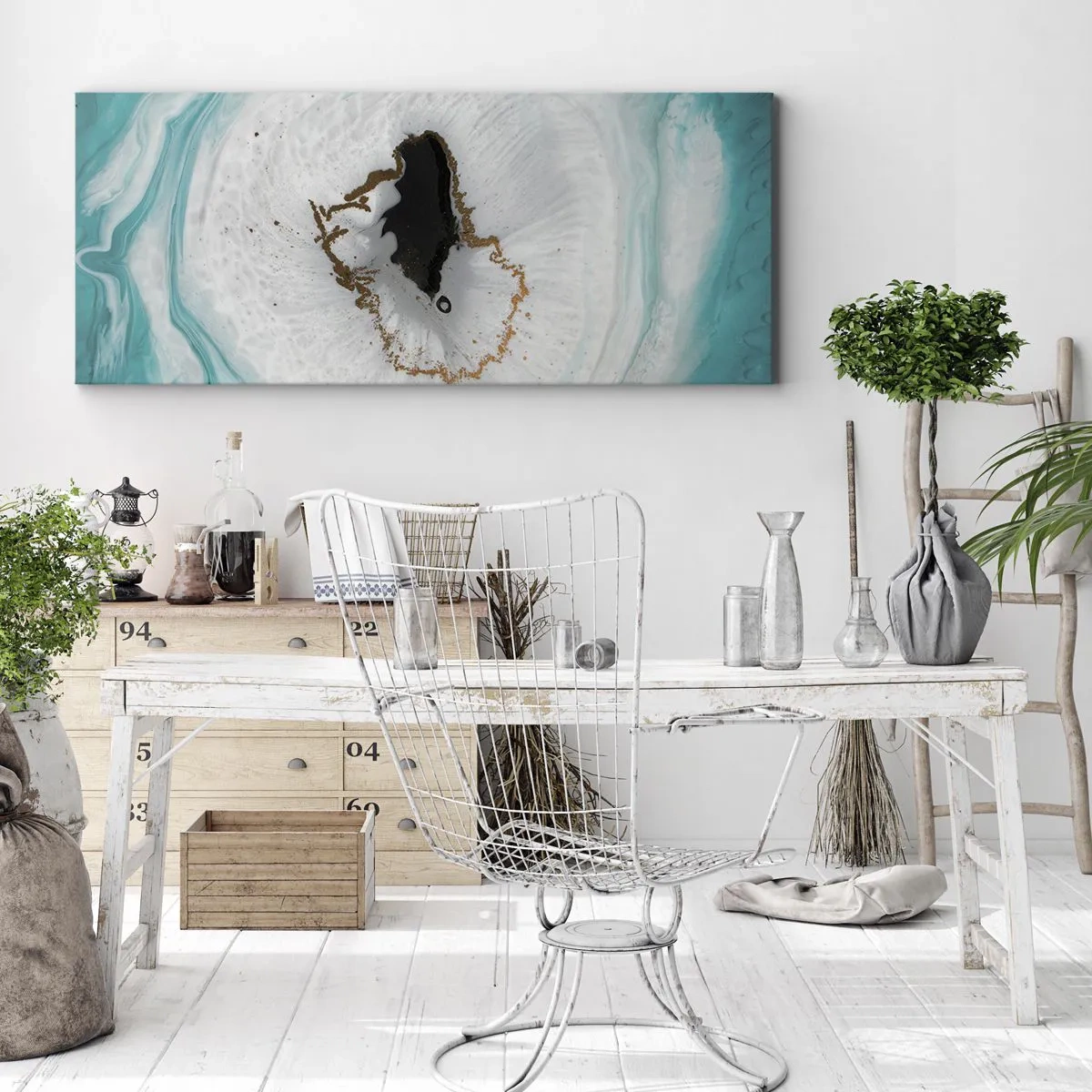 Cuadro sobre lienzo - Impresión de Imagen - Para acceder al interior - 100x40 cm