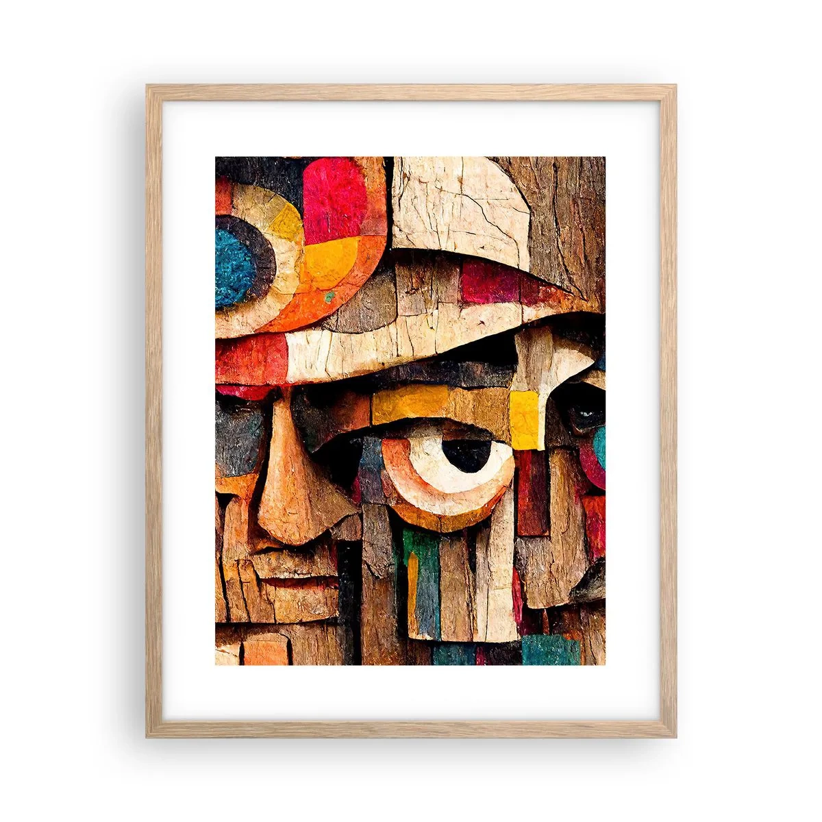 Póster en marco roble claro - Te veo... - 40x50 cm