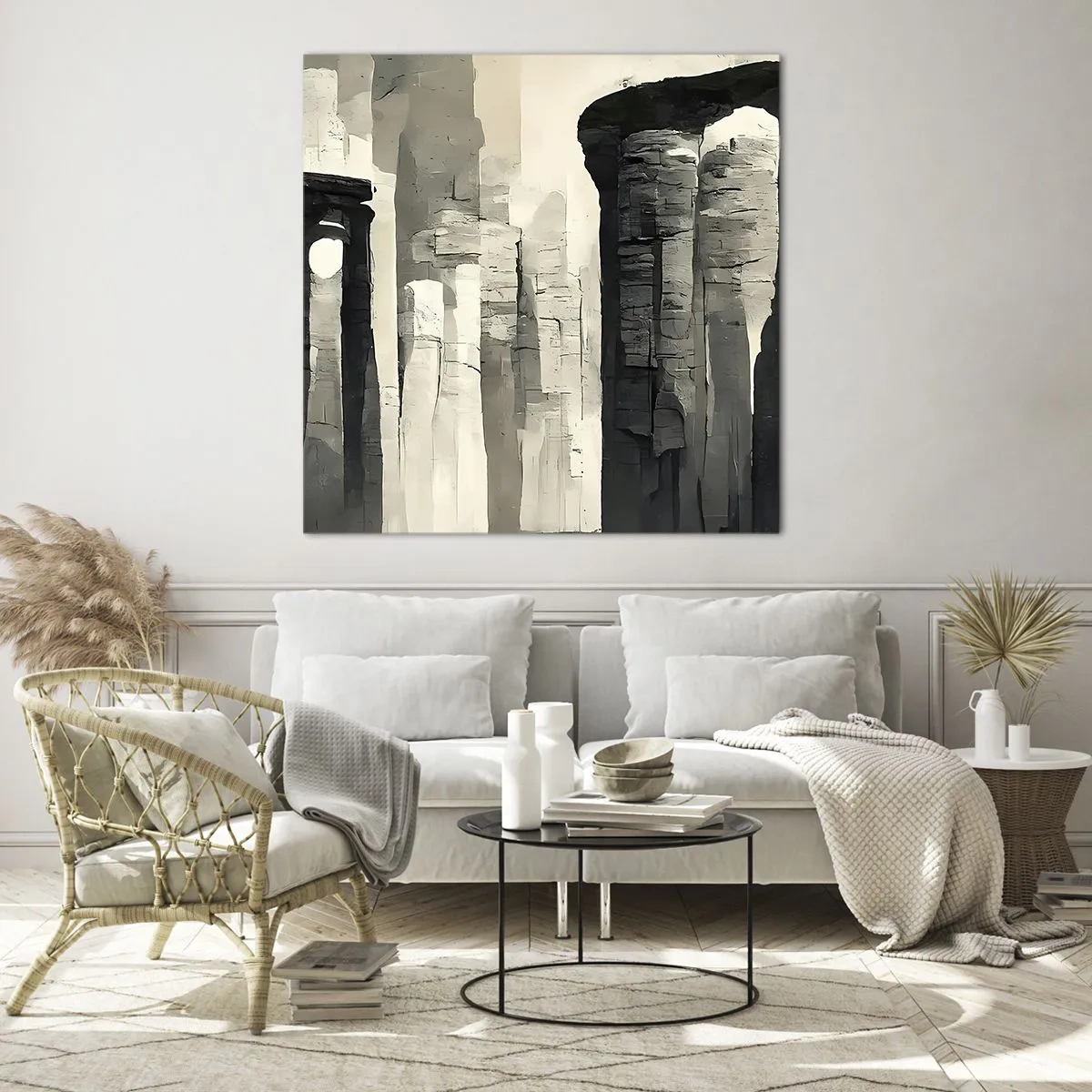 Cuadro sobre vidrio - Impresiones sobre Vidrio - La majestuosidad de la antigüedad - 60x60 cm