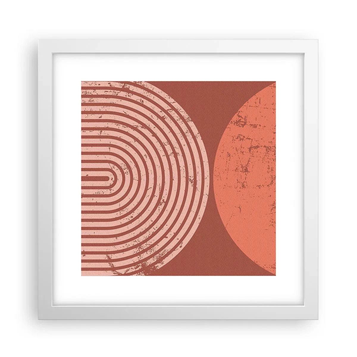 Póster en marco blanco - Estrecha relación - 30x30 cm