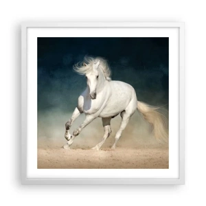 Póster en marco blanco - Libertad en estado puro - 50x50 cm