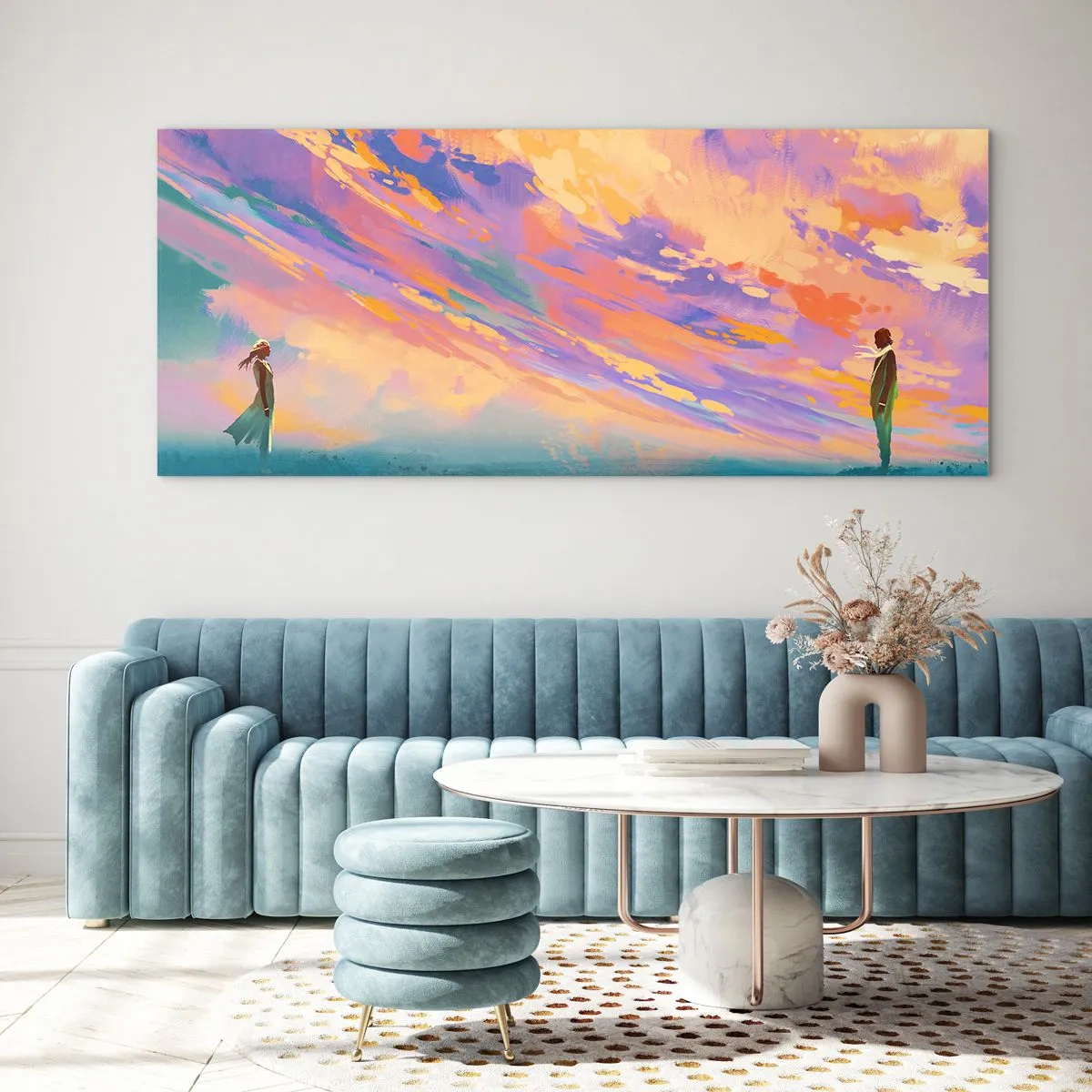 Cuadro sobre vidrio - Impresiones sobre Vidrio - Fuerza de atracción - 100x40 cm