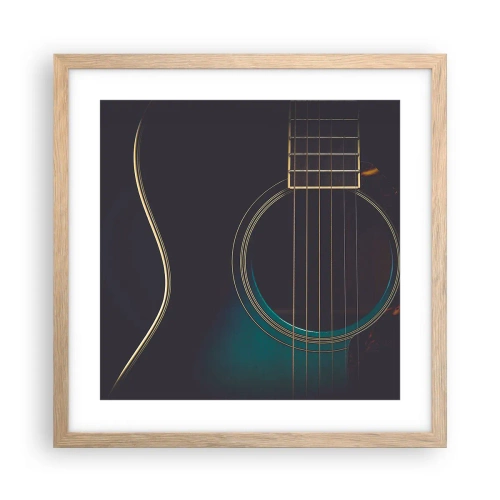 Póster en marco roble claro - Un momento antes de que suene - 40x40 cm