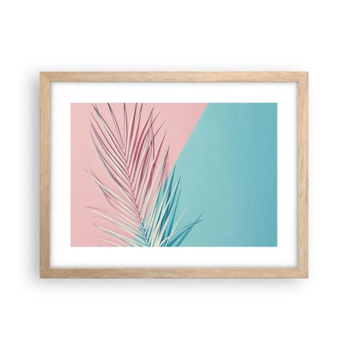 Póster en marco roble claro - Impresión tropical - 40x30 cm