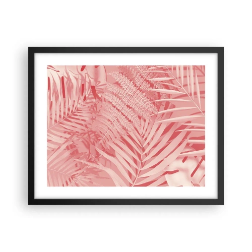 Póster en marco negro - Concepto rosa - 50x40 cm