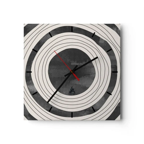 Reloj de pared - Reloj de vidrio - En el centro mismo - 40x40 cm