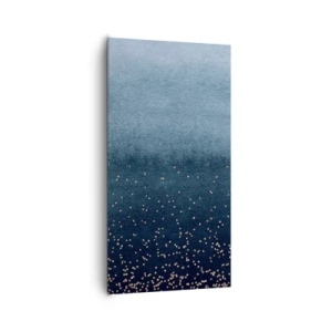 Cuadro sobre lienzo - Impresión de Imagen - Composición - fases azules - 65x120 cm