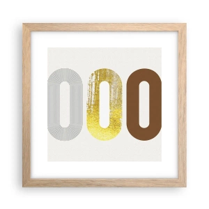 Póster en marco roble claro - ¡Ooo! - 30x30 cm