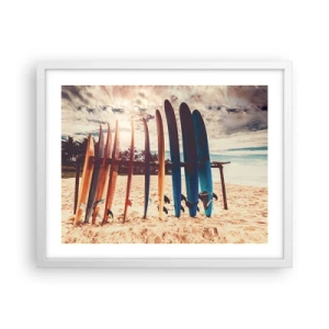 Póster en marco blanco - Buenas noches, hasta mañana - 50x40 cm