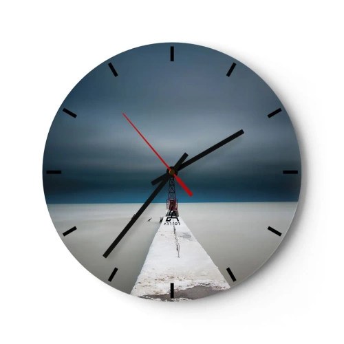 Reloj de pared - Reloj de vidrio - Encuentro con la inmensidad - 40x40 cm