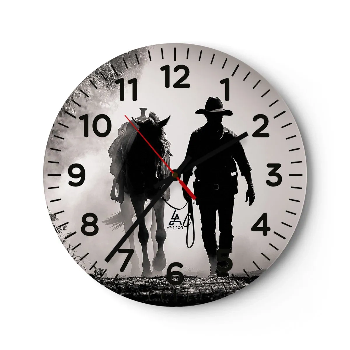 Reloj de pared - Reloj de vidrio - La mañana de Texas - 30x30 cm