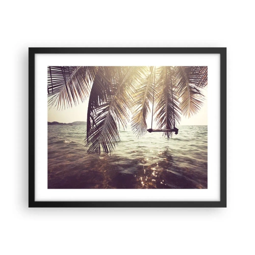 Póster en marco negro - Columpiar la imaginación - 50x40 cm