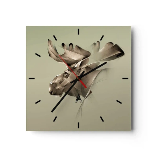 Reloj de pared - Reloj de vidrio - El suave poder de la paz - 40x40 cm
