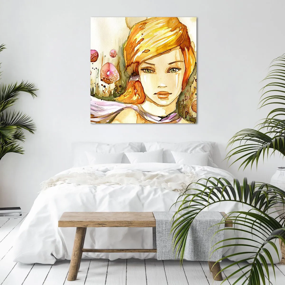 Cuadro sobre lienzo - Impresión de Imagen - Una mirada que calma el alma - 70x70 cm