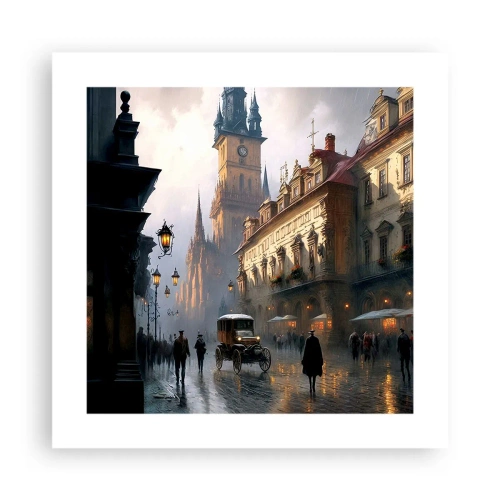 Póster - La magia de una noche de Praga - 40x40 cm
