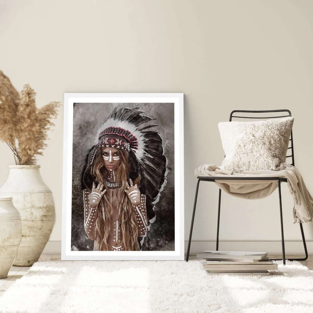 Póster en marco blanco - El secreto de la fuerza de la tribu - 30x40 cm