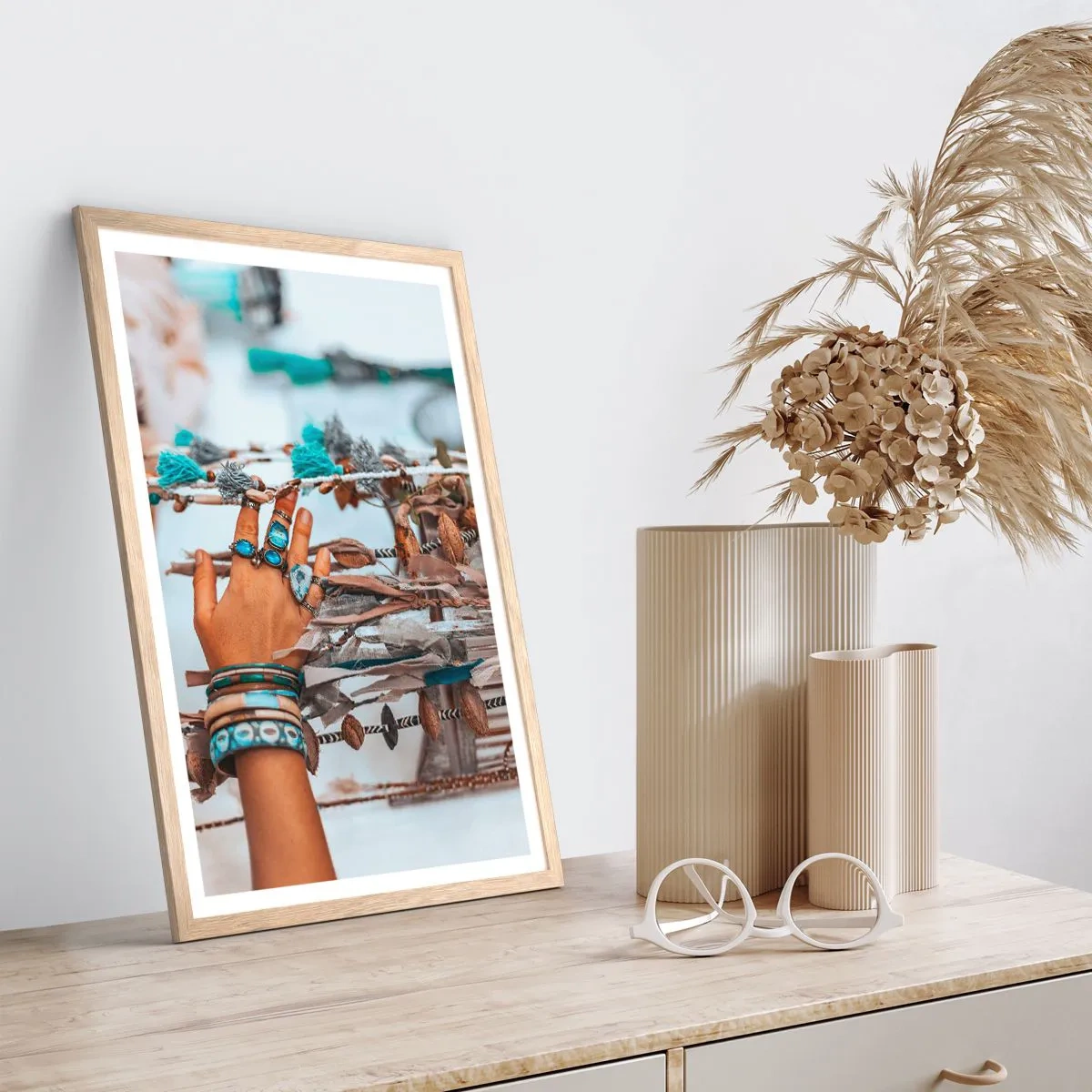 Póster en marco roble claro - Tesoros locales - 30x40 cm