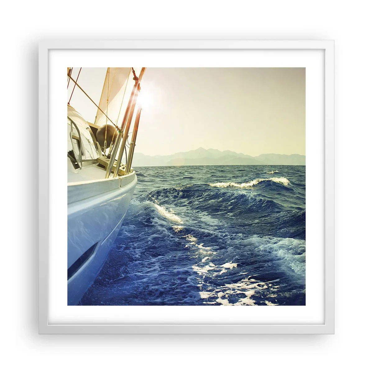 Póster en marco blanco - Para una aventura - 50x50 cm