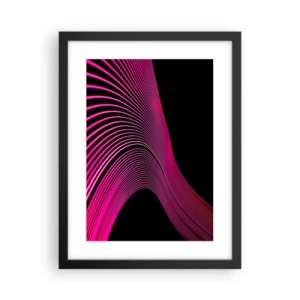 Póster en marco negro - Avenida de luz - 30x40 cm