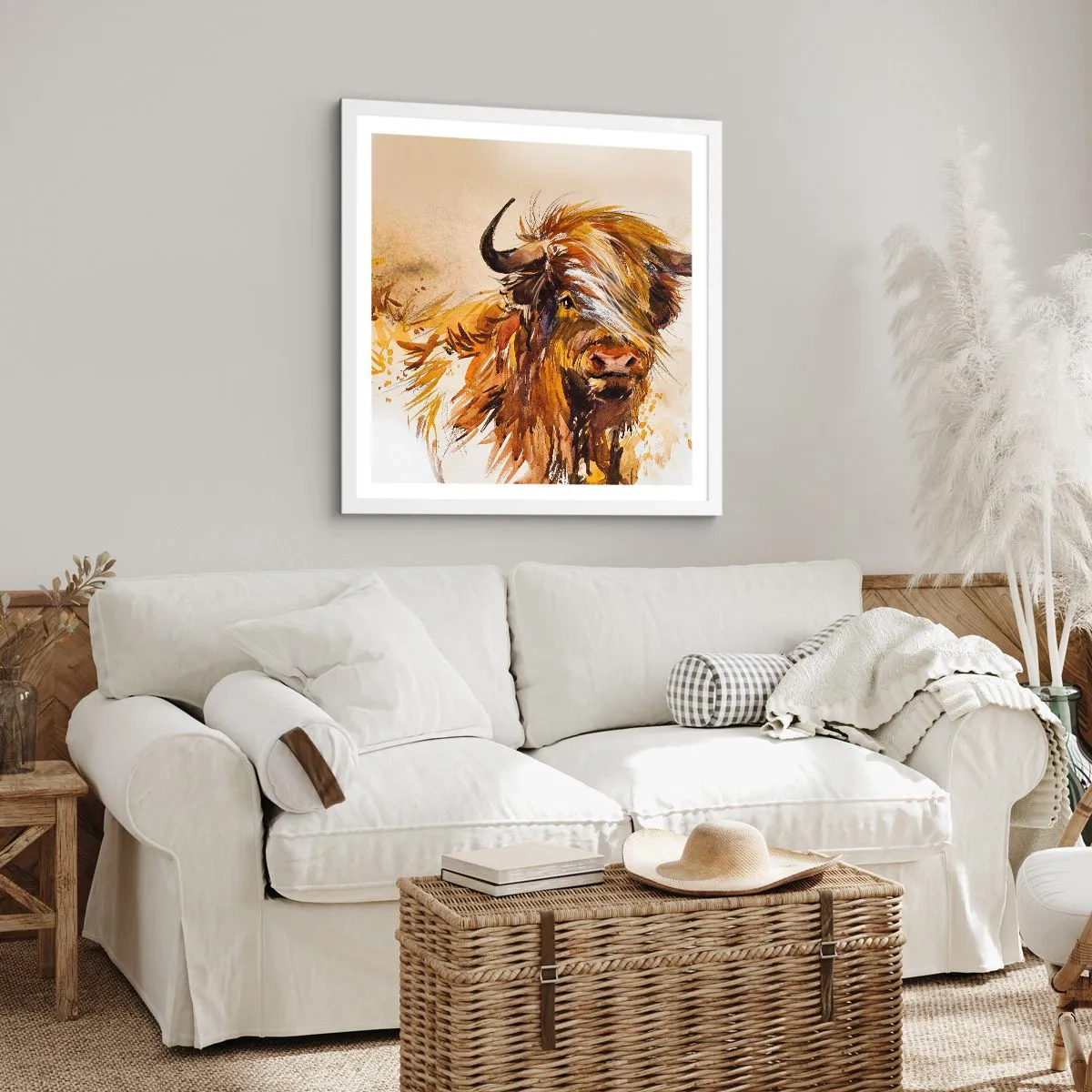 Póster en marco blanco - El orgullo del líder - 40x40 cm