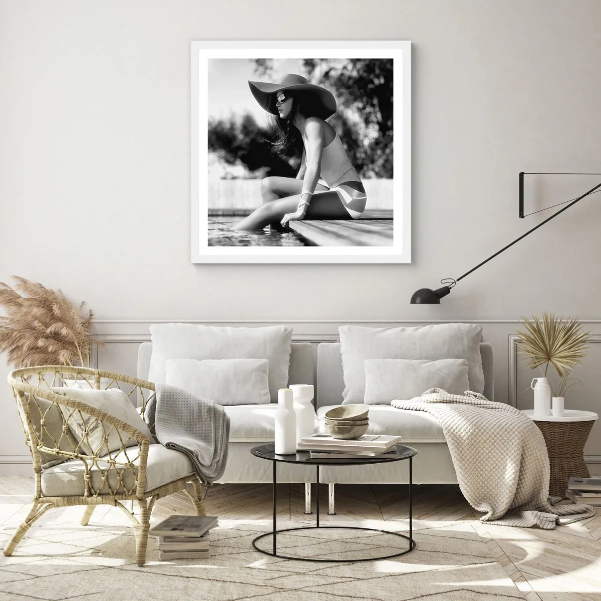 Póster en marco blanco - Un sueño de verano - 50x50 cm