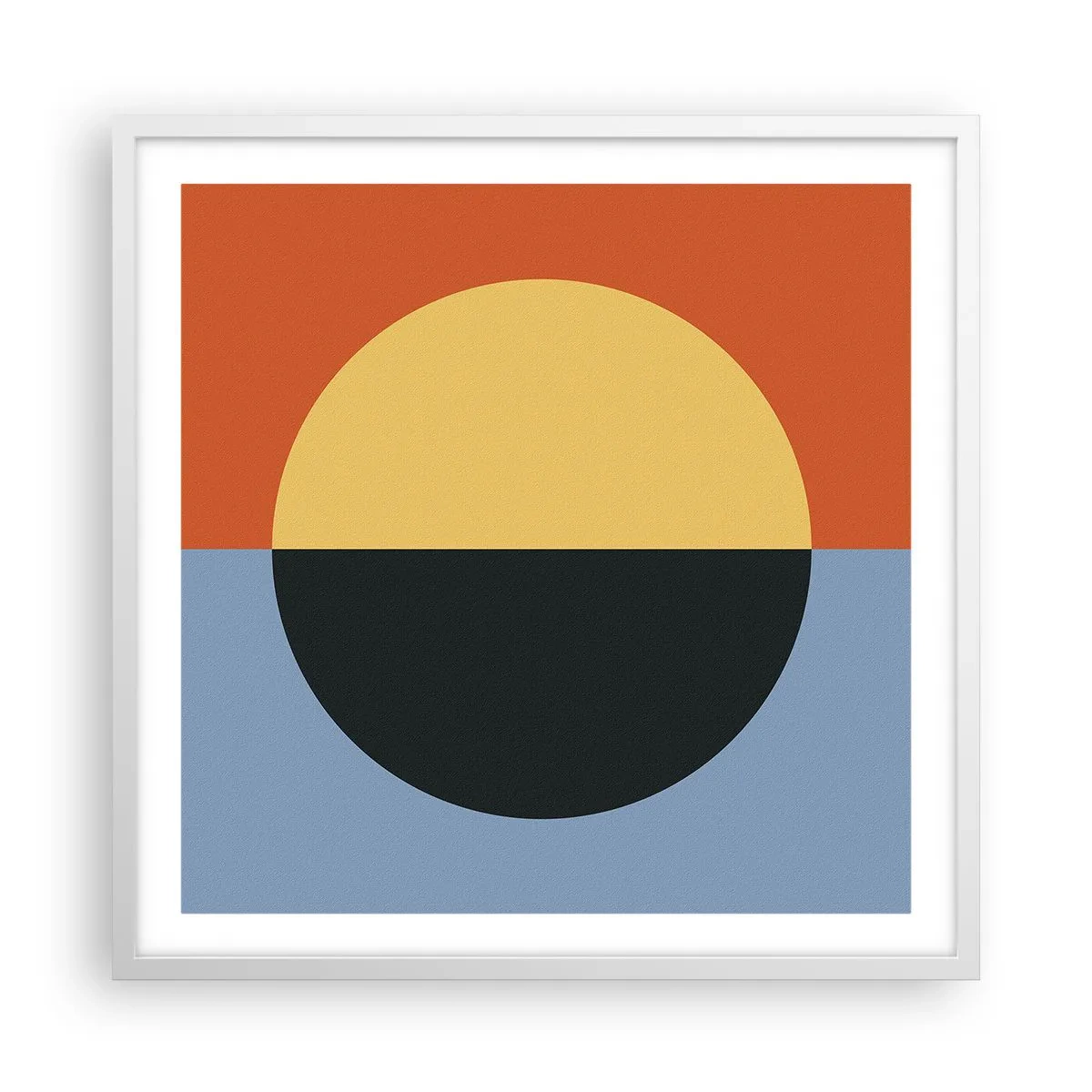 Póster en marco blanco - Una composición de calidez y frescura - 60x60 cm