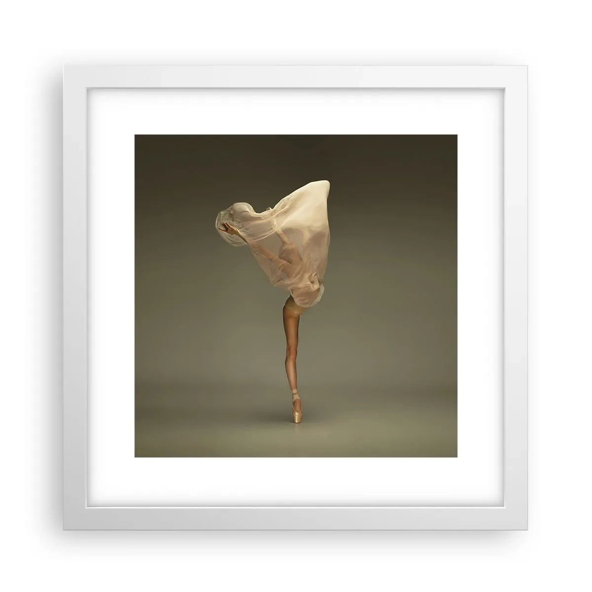 Póster en marco blanco - A punto de volar - 30x30 cm