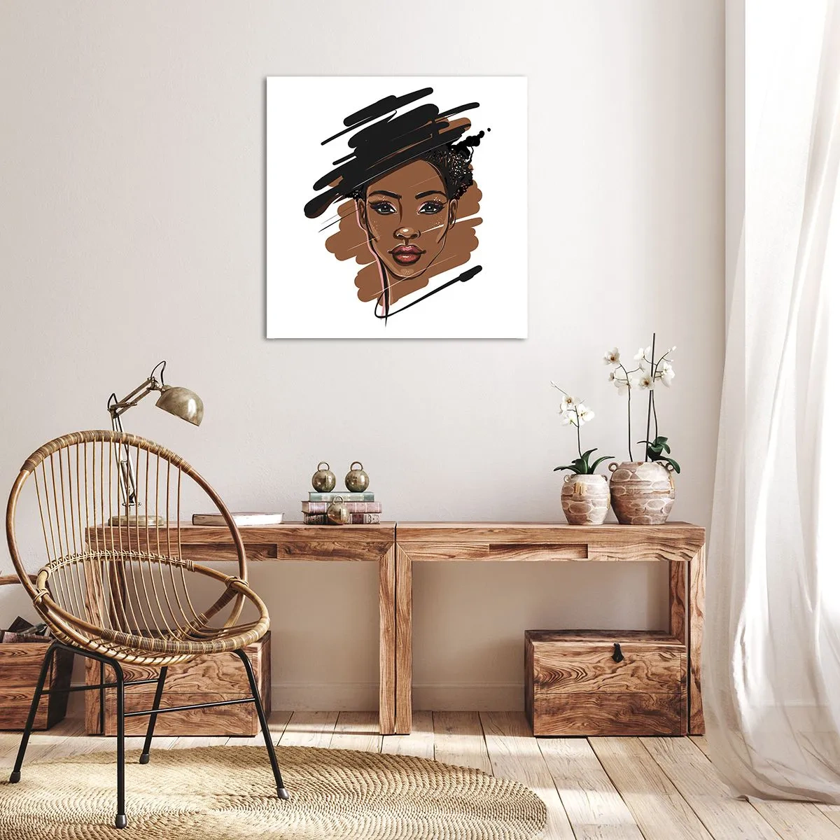 Cuadro sobre lienzo - Impresión de Imagen - Dulce como el chocolate - 60x60 cm