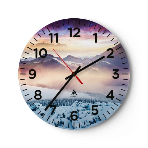 Reloj de pared - Reloj de vidrio - La fuerza y la pureza de la naturaleza - 30x30 cm