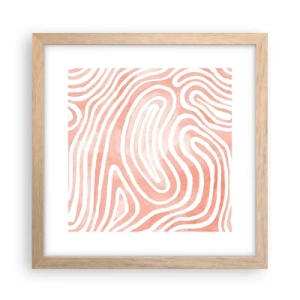 Póster en marco roble claro - En un laberinto de coral - 30x30 cm