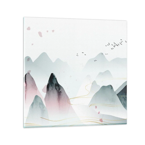 Cuadro sobre vidrio - Impresiones sobre Vidrio - Sobre las cimas - 50x50 cm