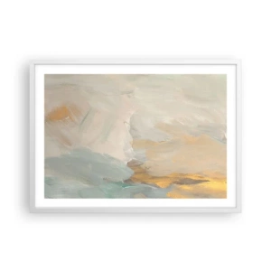Póster en marco blanco - Abstracción - una tierra de dulzura - 70x50 cm
