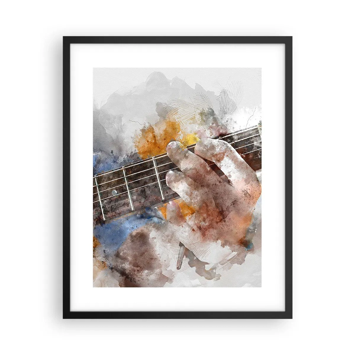Póster en marco negro - Poesía entre las cuerdas - 40x50 cm