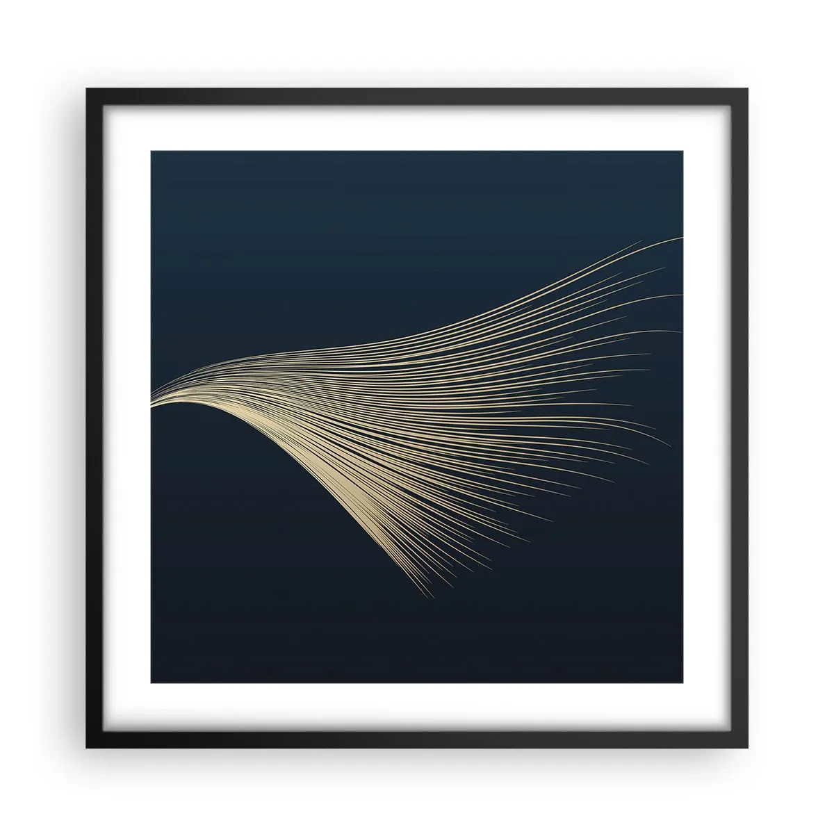 Póster en marco negro - Como el cabello de un ángel - 50x50 cm