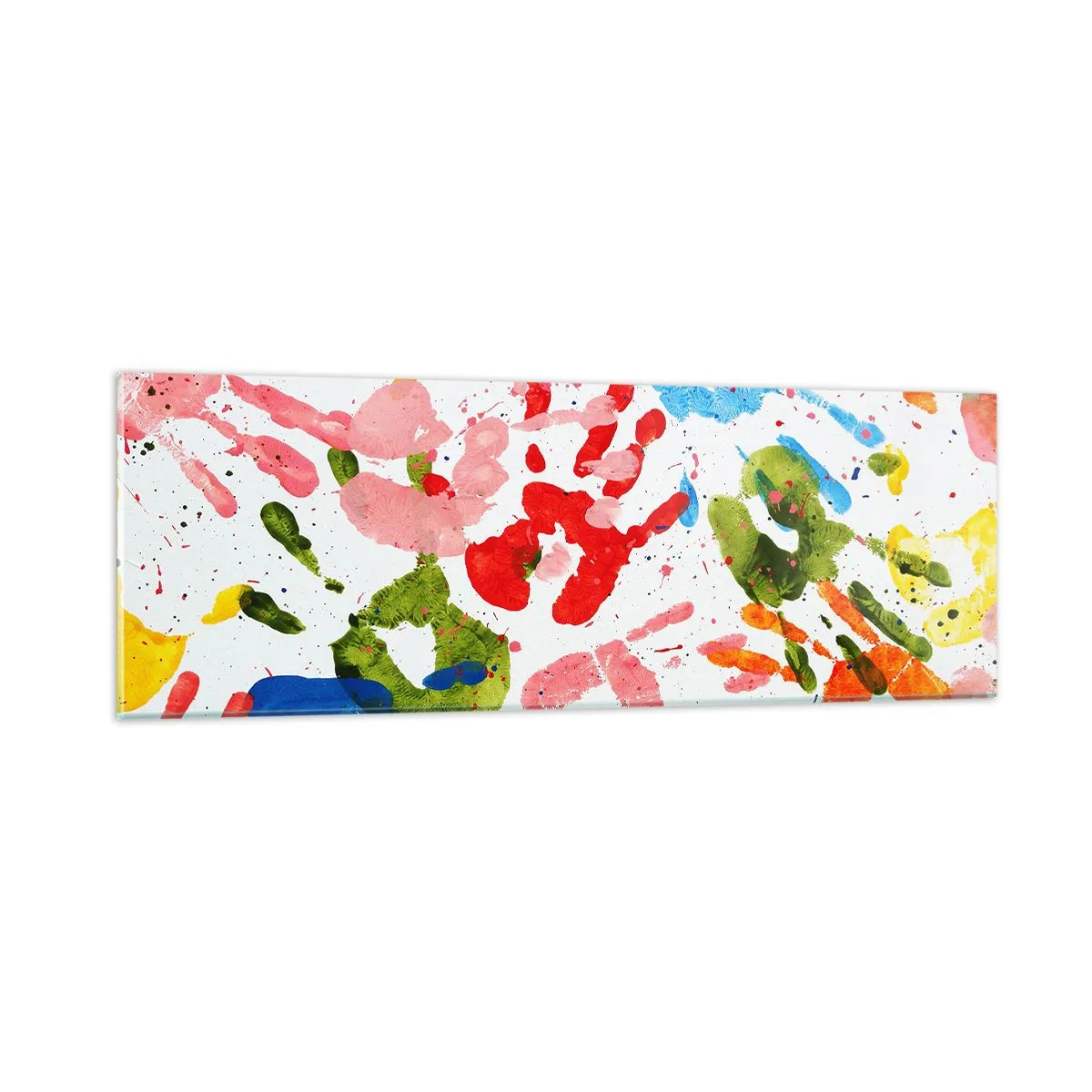 Cuadro sobre vidrio - Impresiones sobre Vidrio - Juego de manos - 90x30 cm